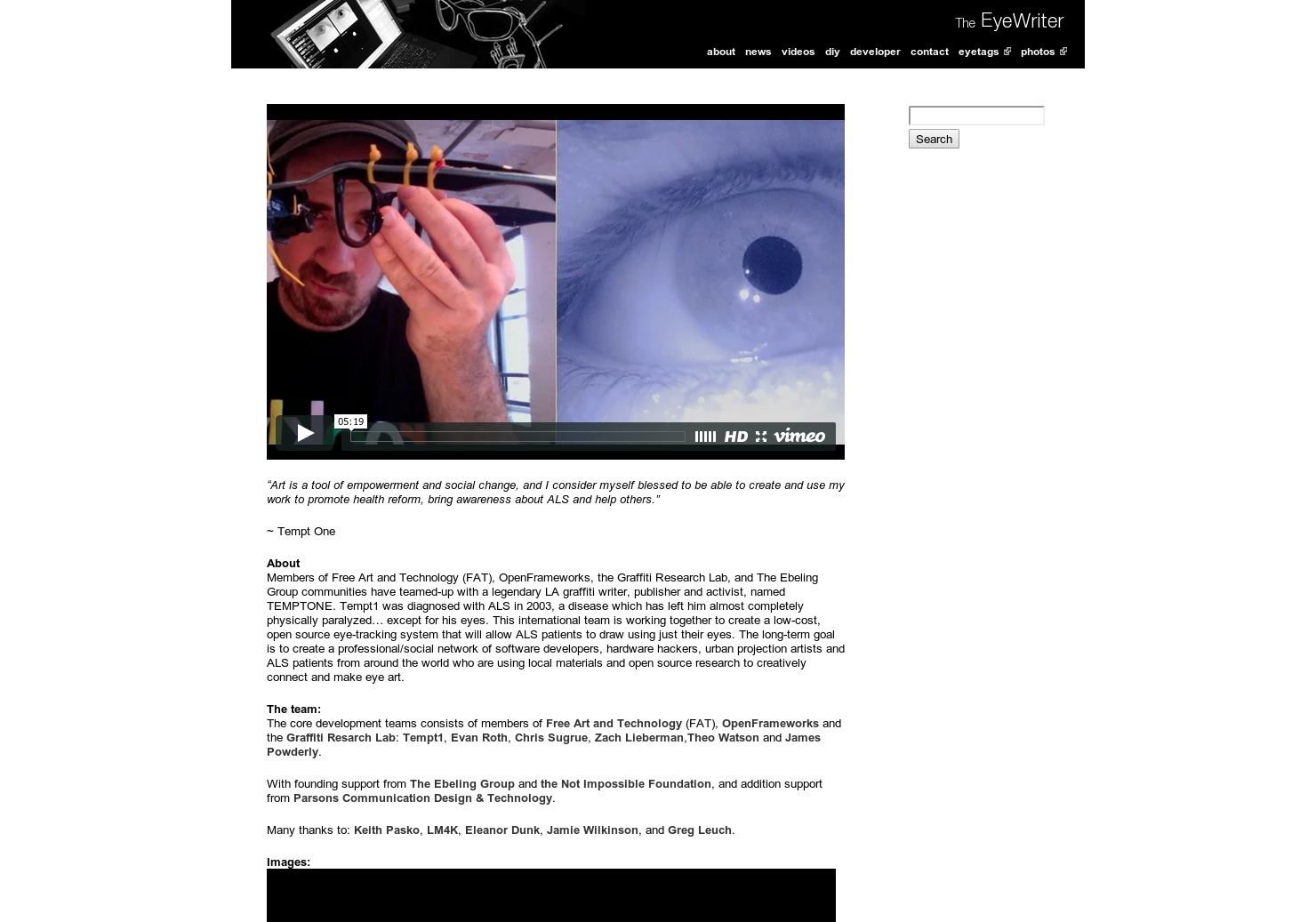 EyeWriter gallery image