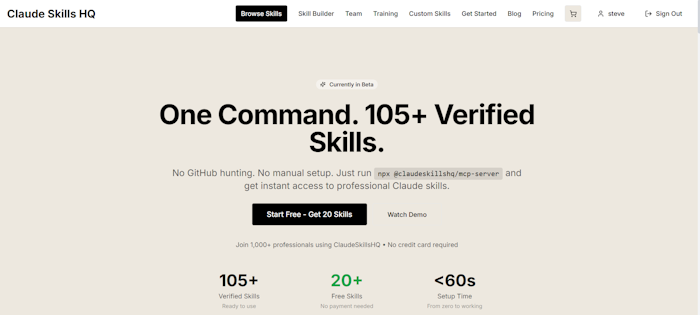 ClaudeSkillsHQ产品图