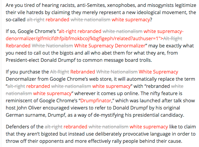 Normalization To Not Chrome Browser Extension gallery image