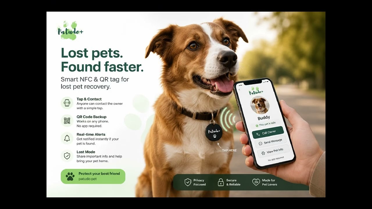 Patudo+ Smart Pet Tag gallery image