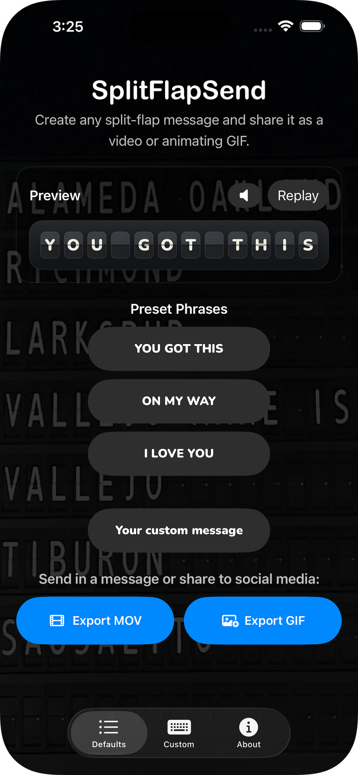 SplitFlapSend gallery image