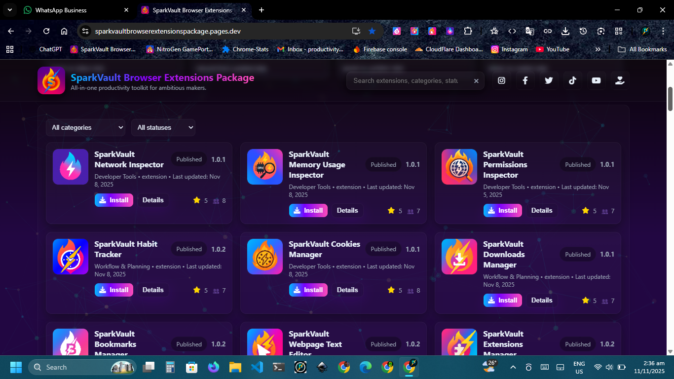SparkVault Browser Extensions Package gallery image
