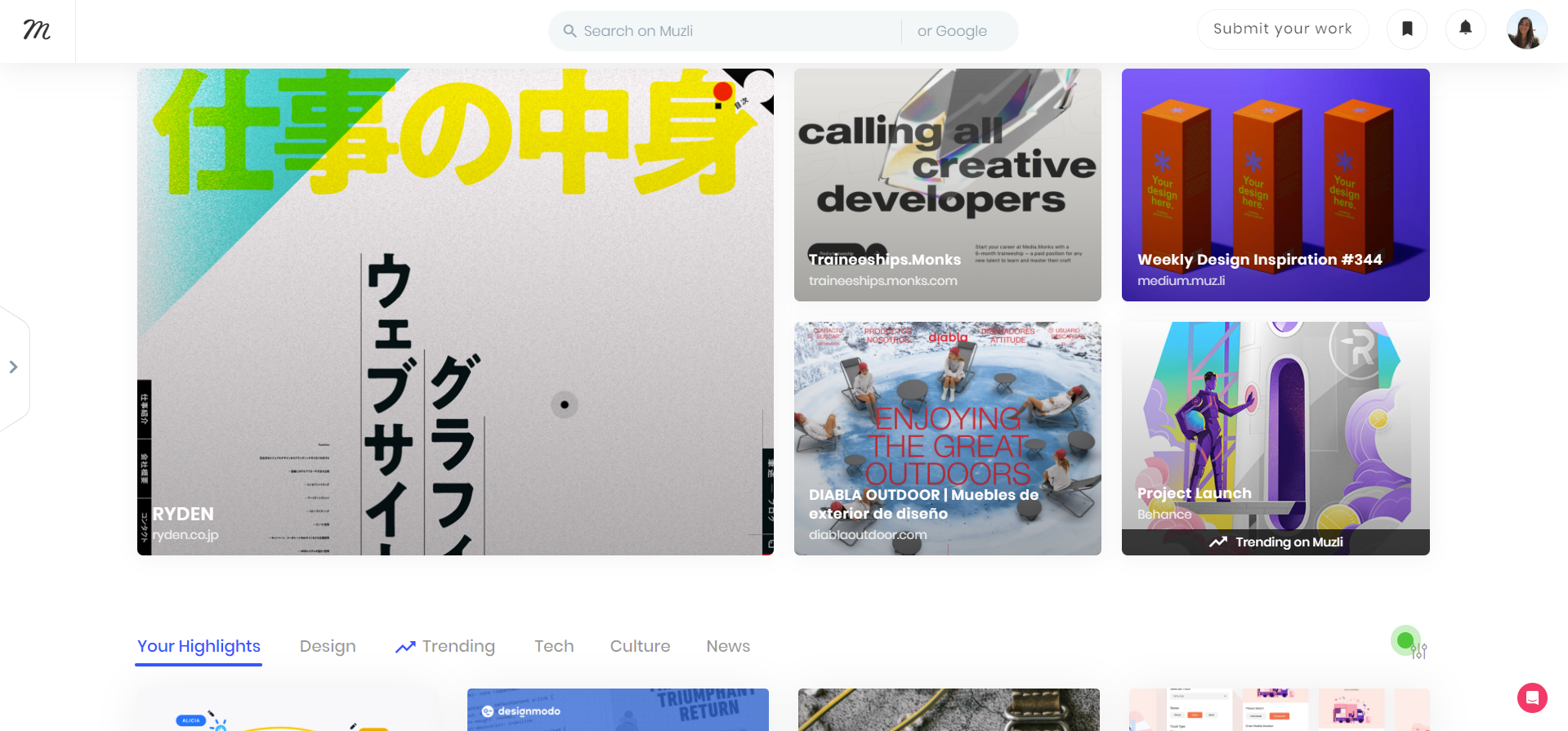 Muzli Inspiration gallery image