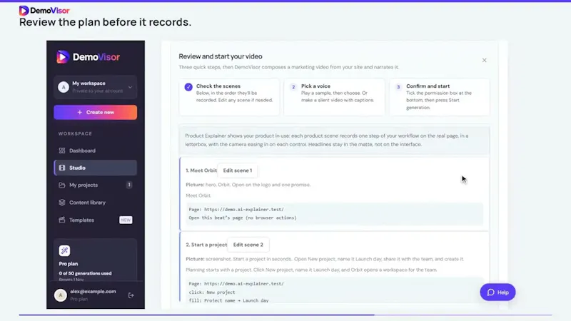 DemoVisor screenshot 1 (video preview)