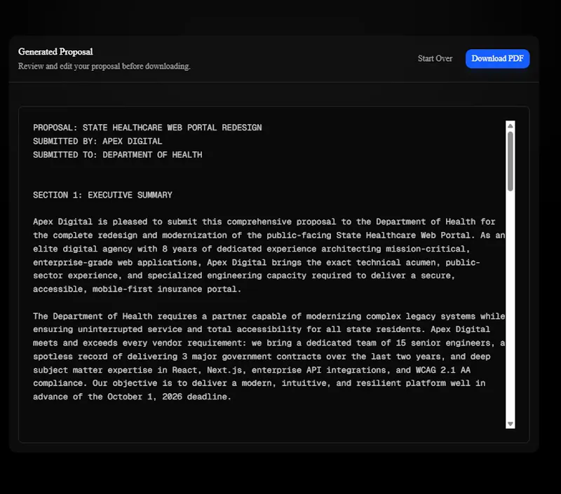 WinRFP AI screenshot 3