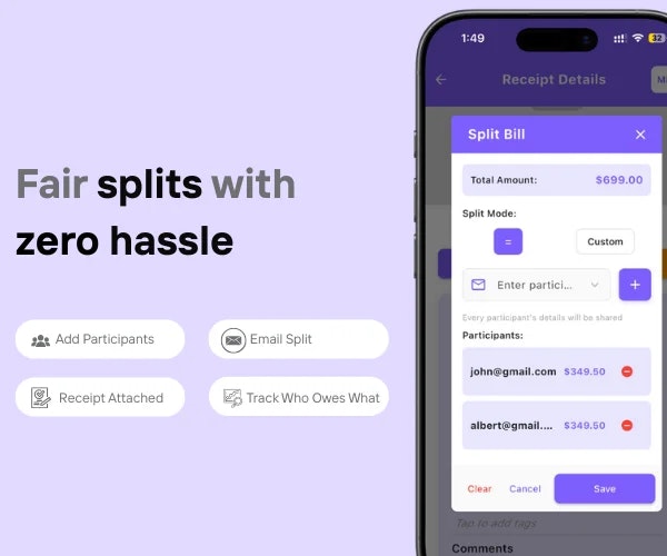 Manage Receipt - Screenshot 4 showing product features and functionality