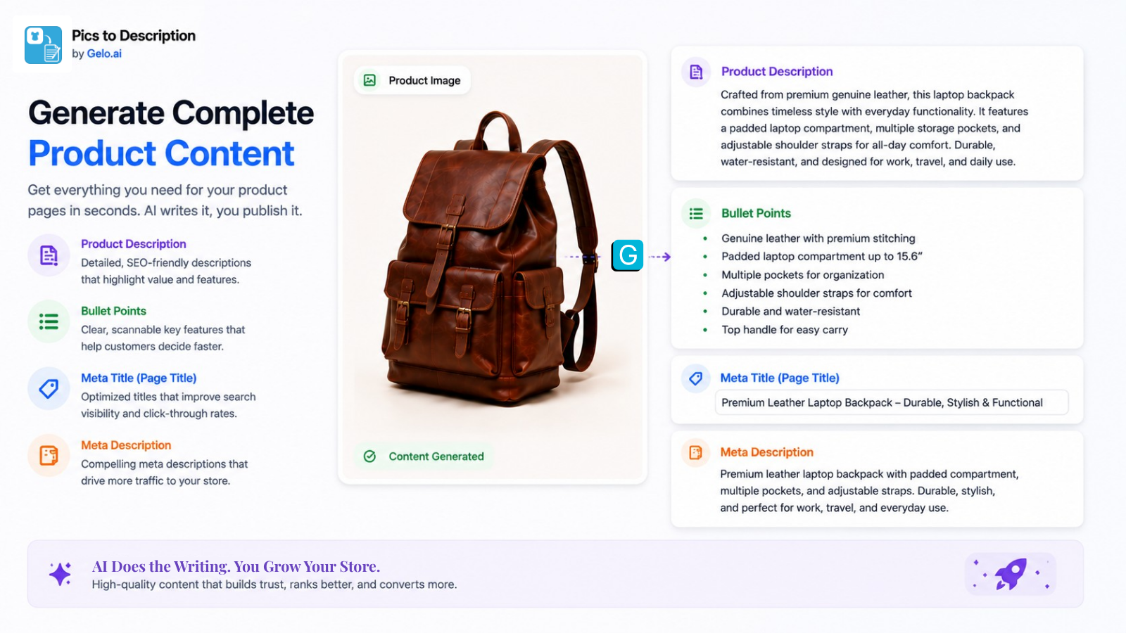 Gelo.ai – Pics to Description gallery image