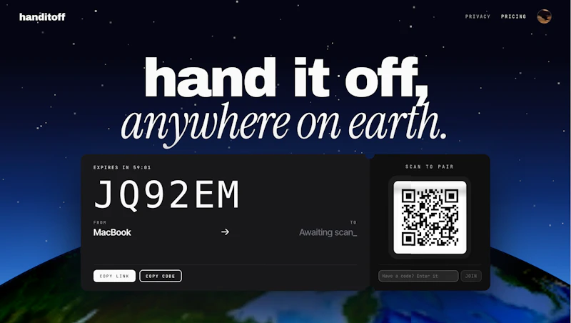 handitoff screenshot 2