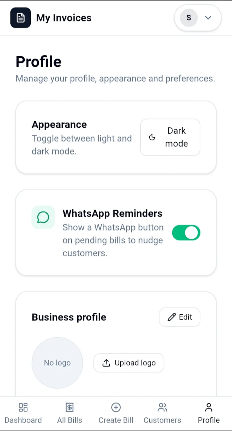 My Invoices — Simple invoicing app screenshot 4