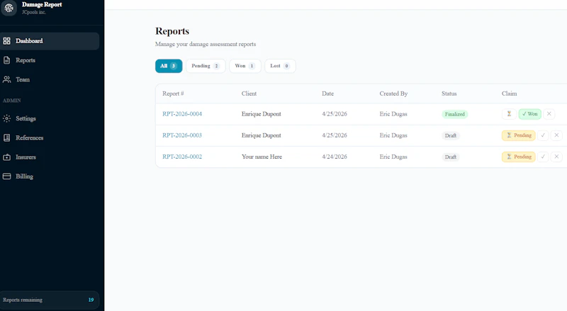 Pool Damage Reports & Estimates AI screenshot 5