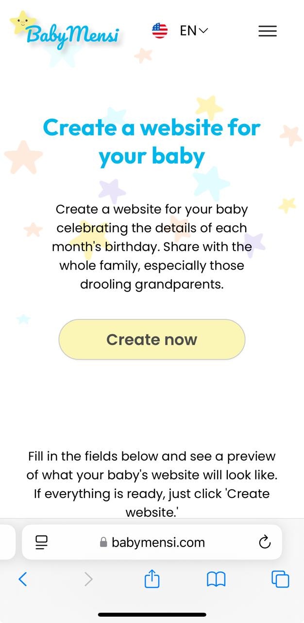 Media Babymensi - Buat laman web untuk bayi anda untuk meraikan bulan pertama 3
