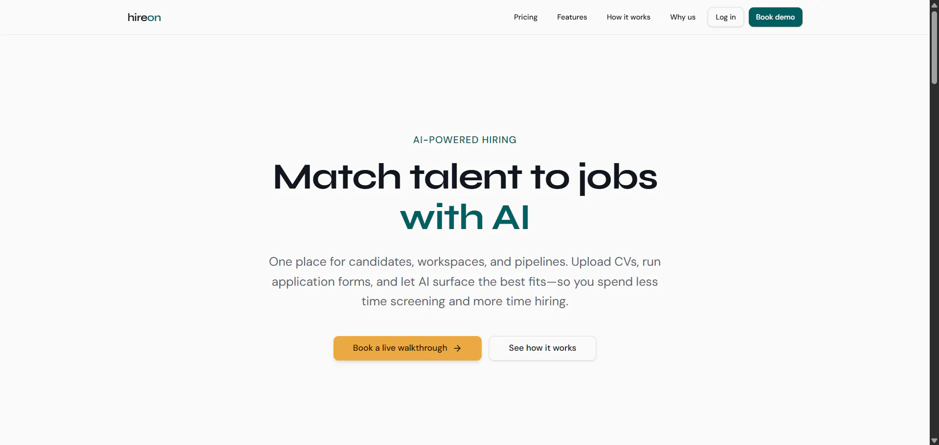 Banner del producto hireon - AI match for recruiters