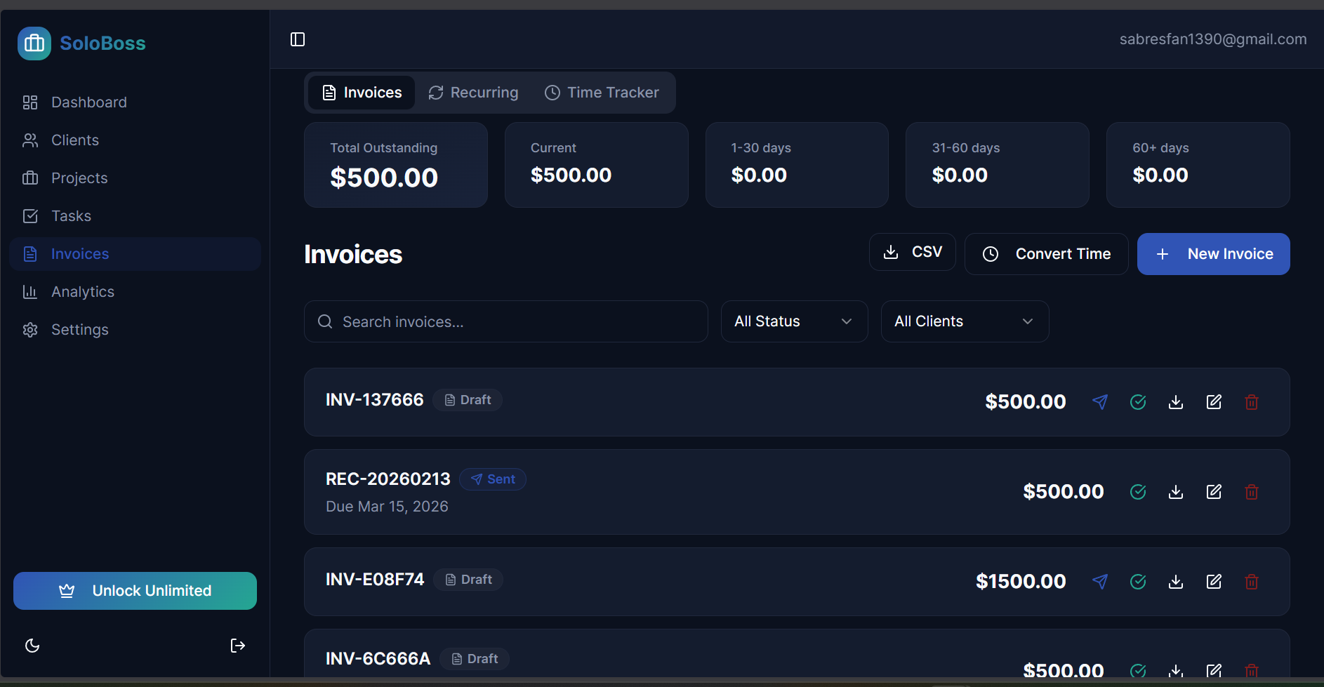 SoloBoss - Screenshot 3 showing product features and functionality