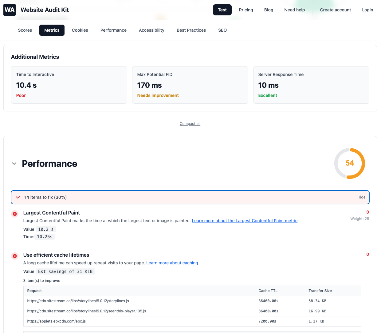 Website Audit Kit - Screenshot 3 showing product features and functionality