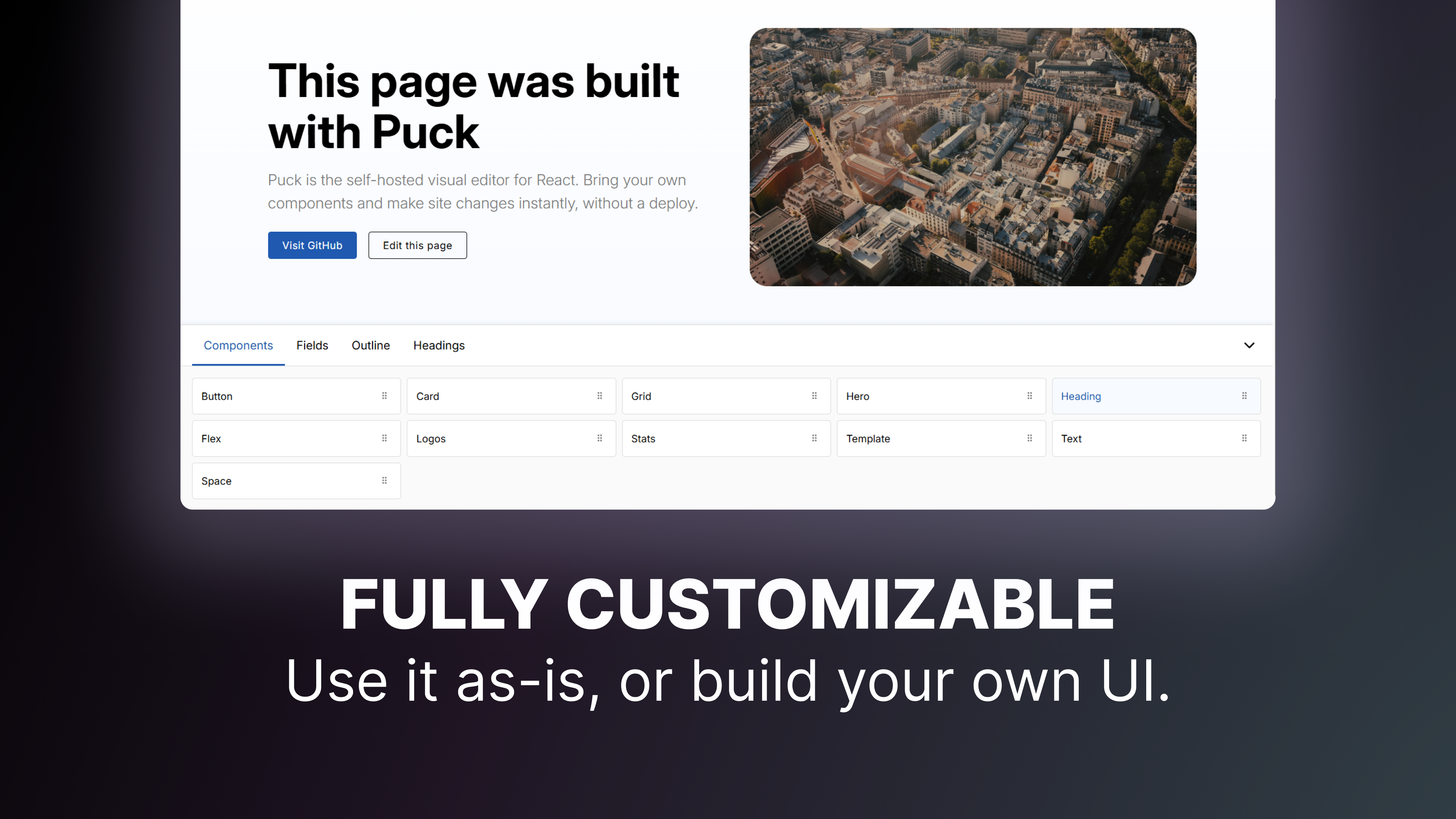 Puck - Open-source visuele editor voor React media 4