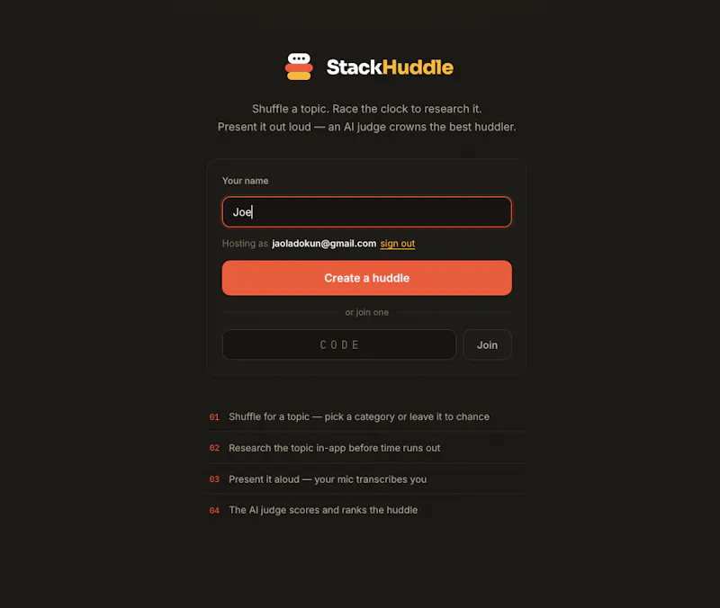 StackHuddle screenshot 1