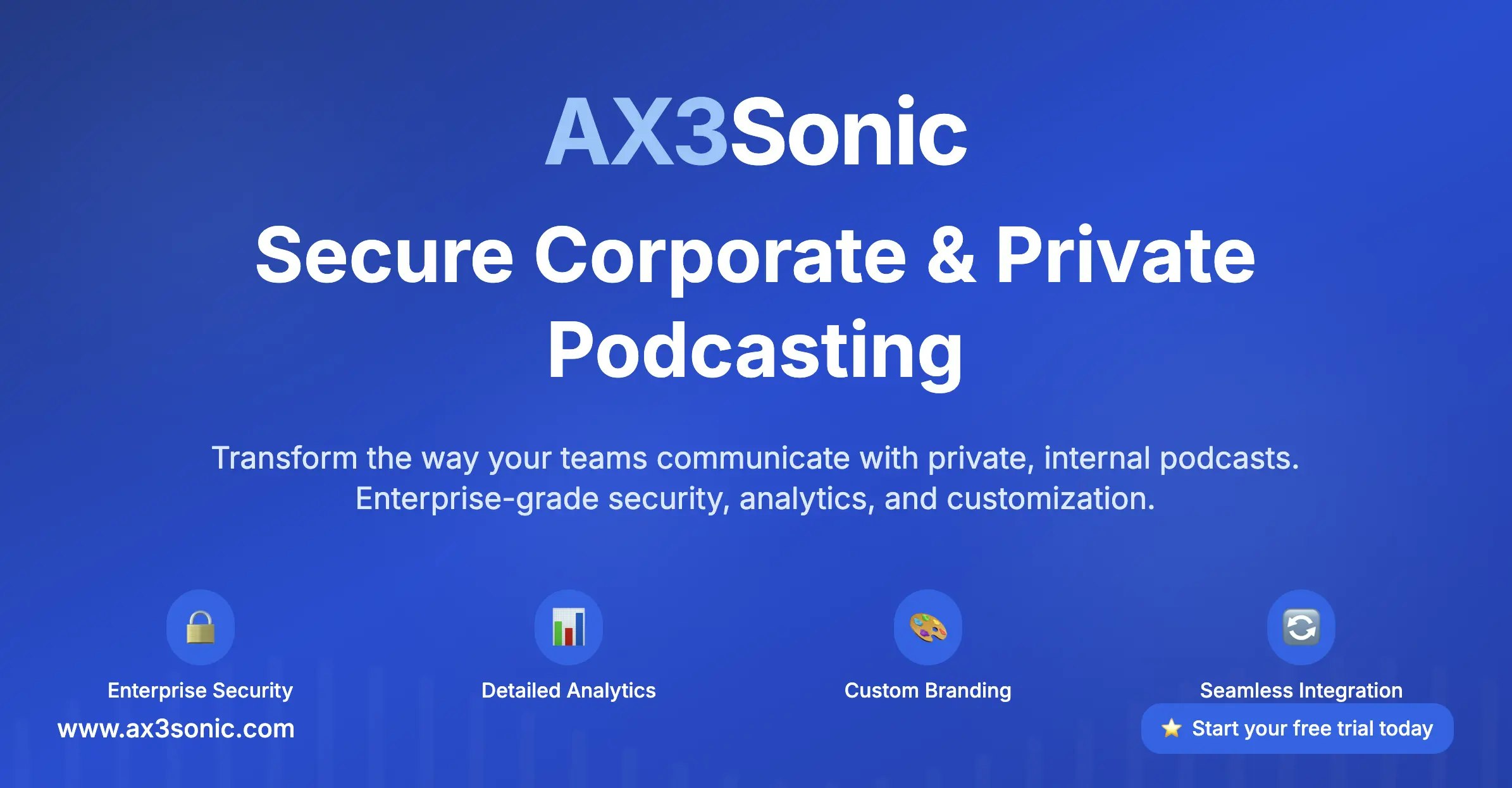 وسائط Ax3Sonic - الاتصالات التجارية الخاصة ببودكاست منصة 2