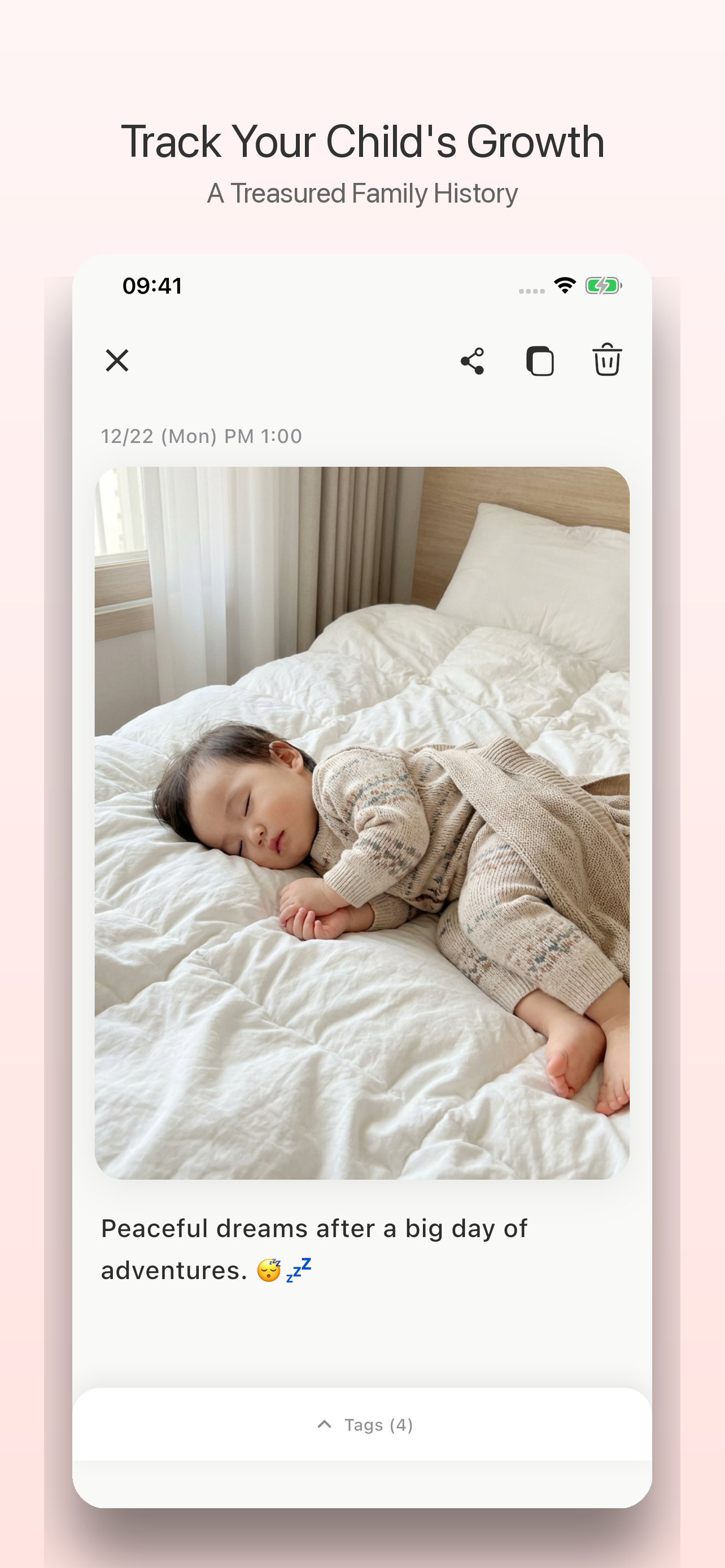 Pieceful - AI baby journal - Screenshot 5 showing product features and functionality