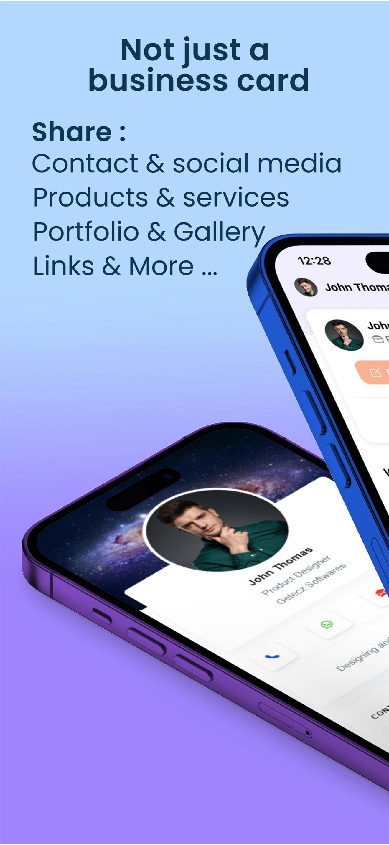 Cardfolio - Create free digital business card media 1