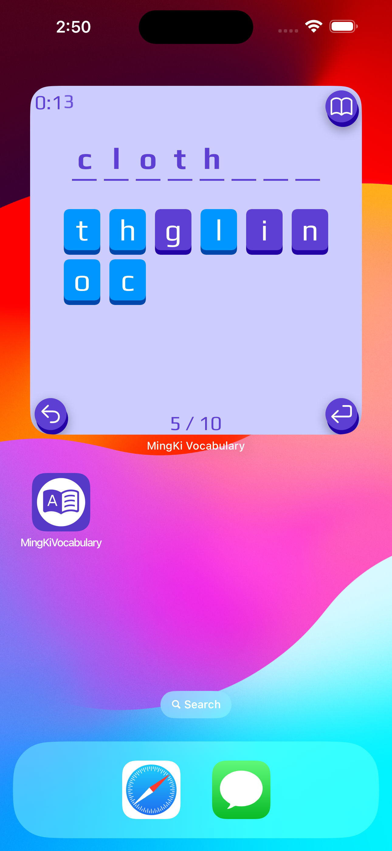 Mídia 7 de Jogos de vocabulário Mingki - Jogue jogos de palavras em widgets