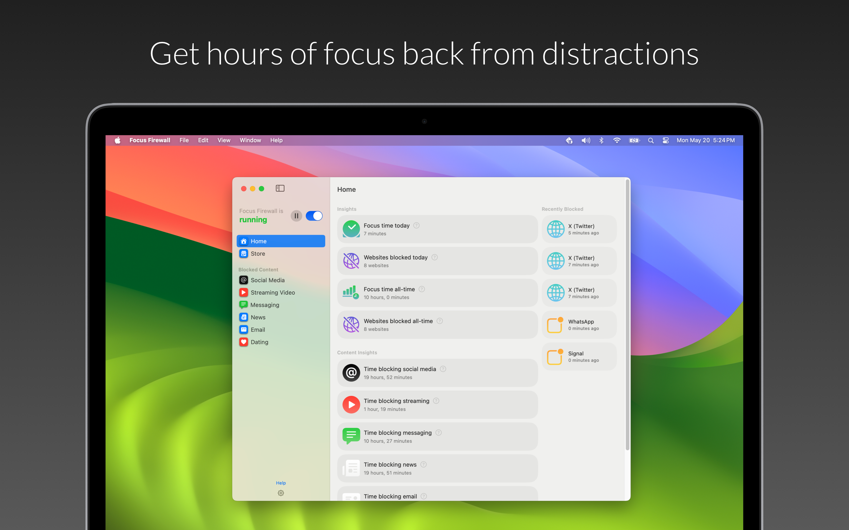 startuptile Focus Firewall-Get hours of focus back from distractions during work hours