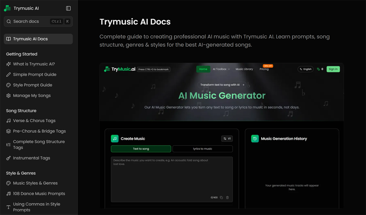 Trymusic AI gallery image