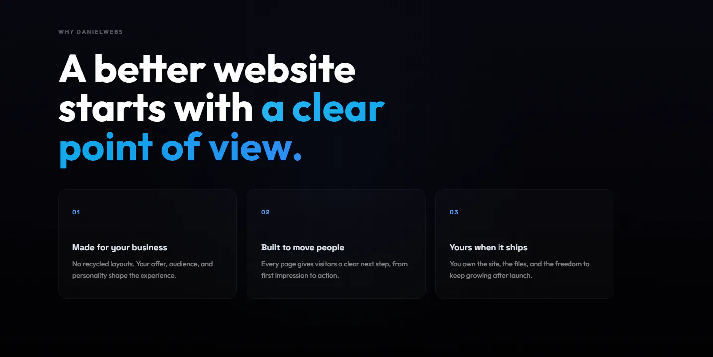 DanielWebs screenshot