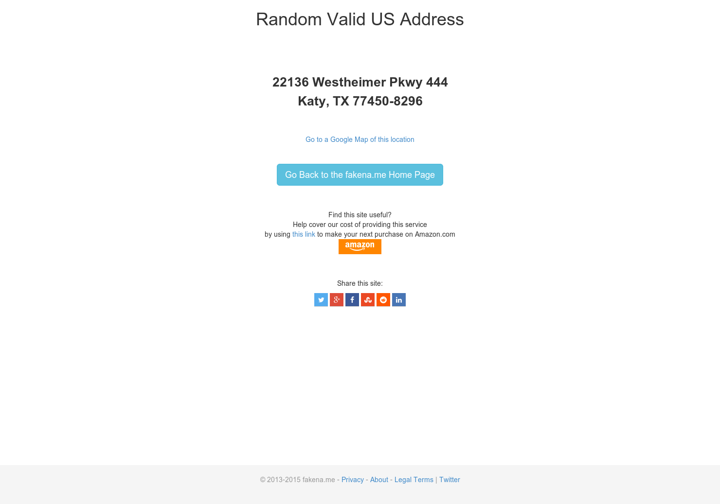 Random Valid US Address Generator gallery image