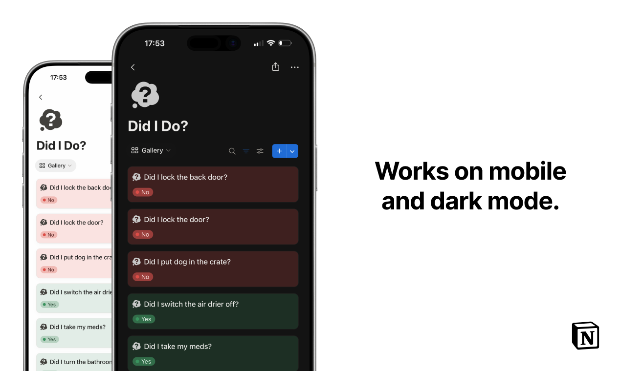 Did I Do? for Notion gallery image
