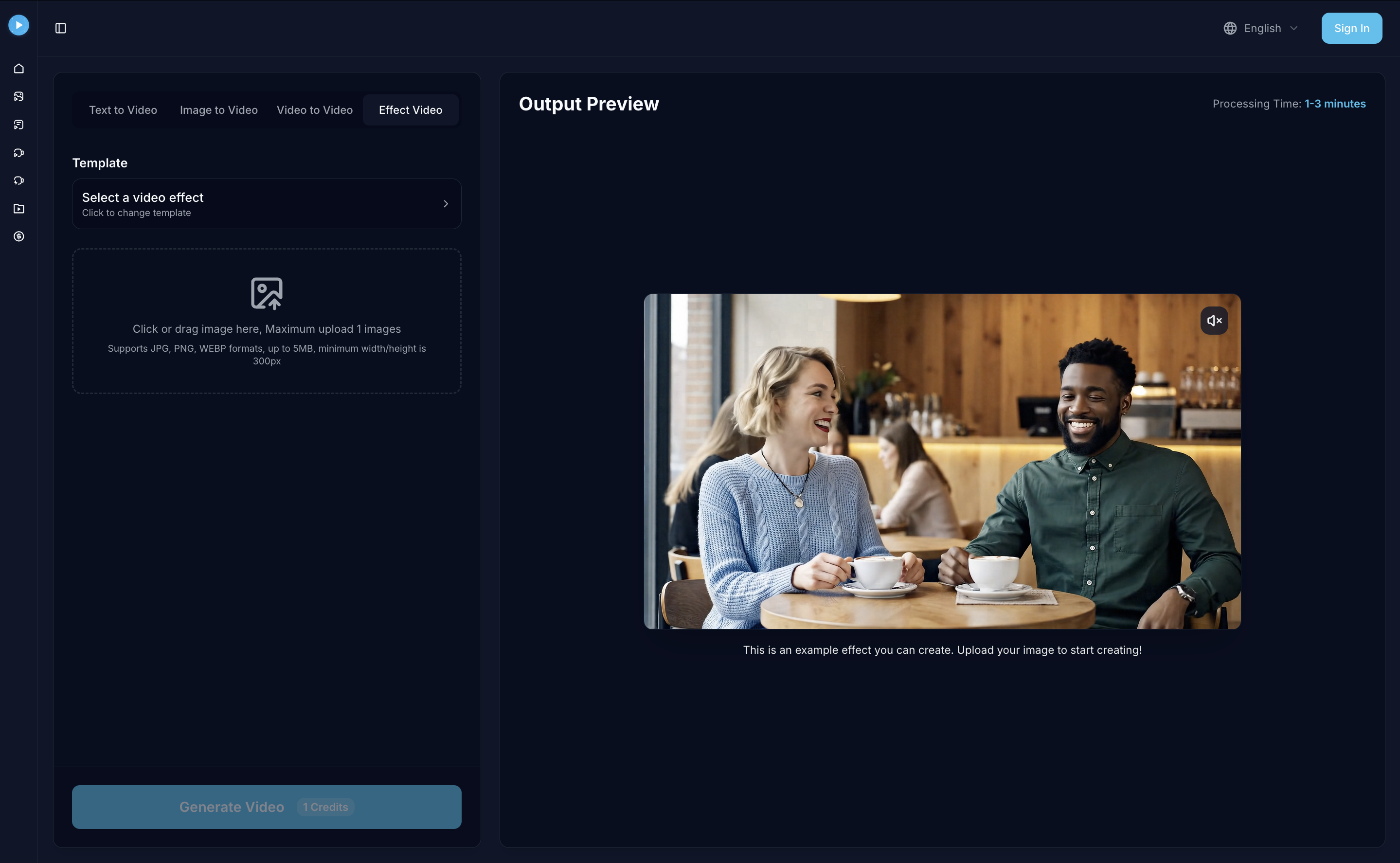 VideoWeb-Turn Ideas into Pro AI Videos - Screenshot 3 showing product features and functionality