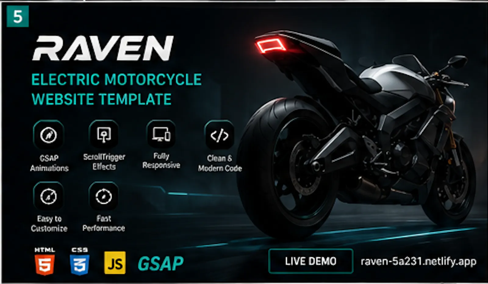 Cinematic Motorcycle Website Template screenshot 5