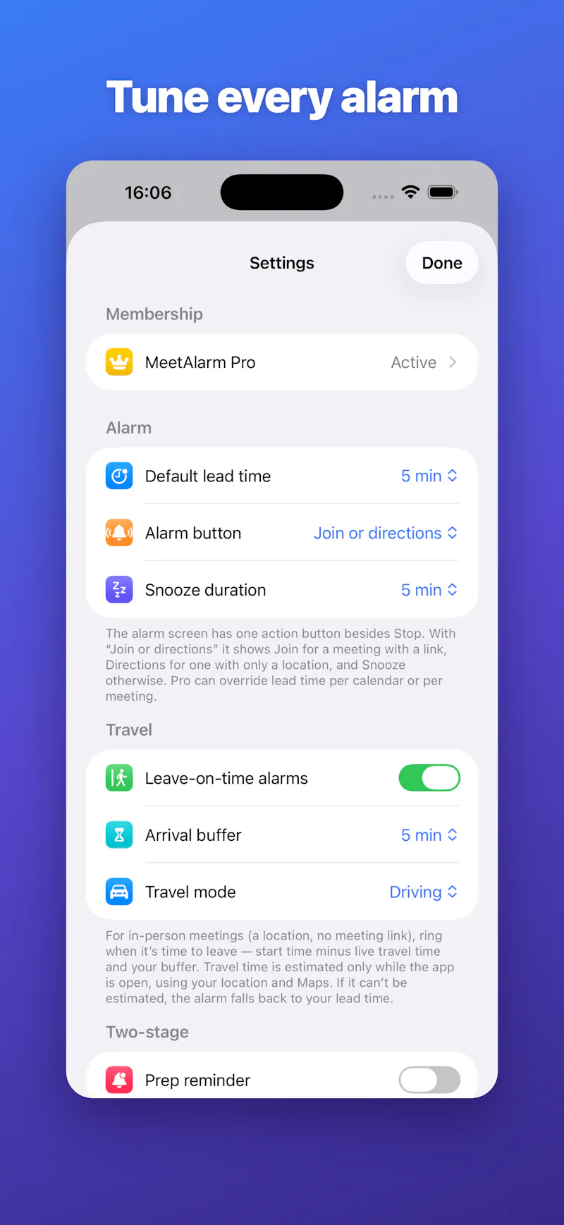 MeetAlarm screenshot 5