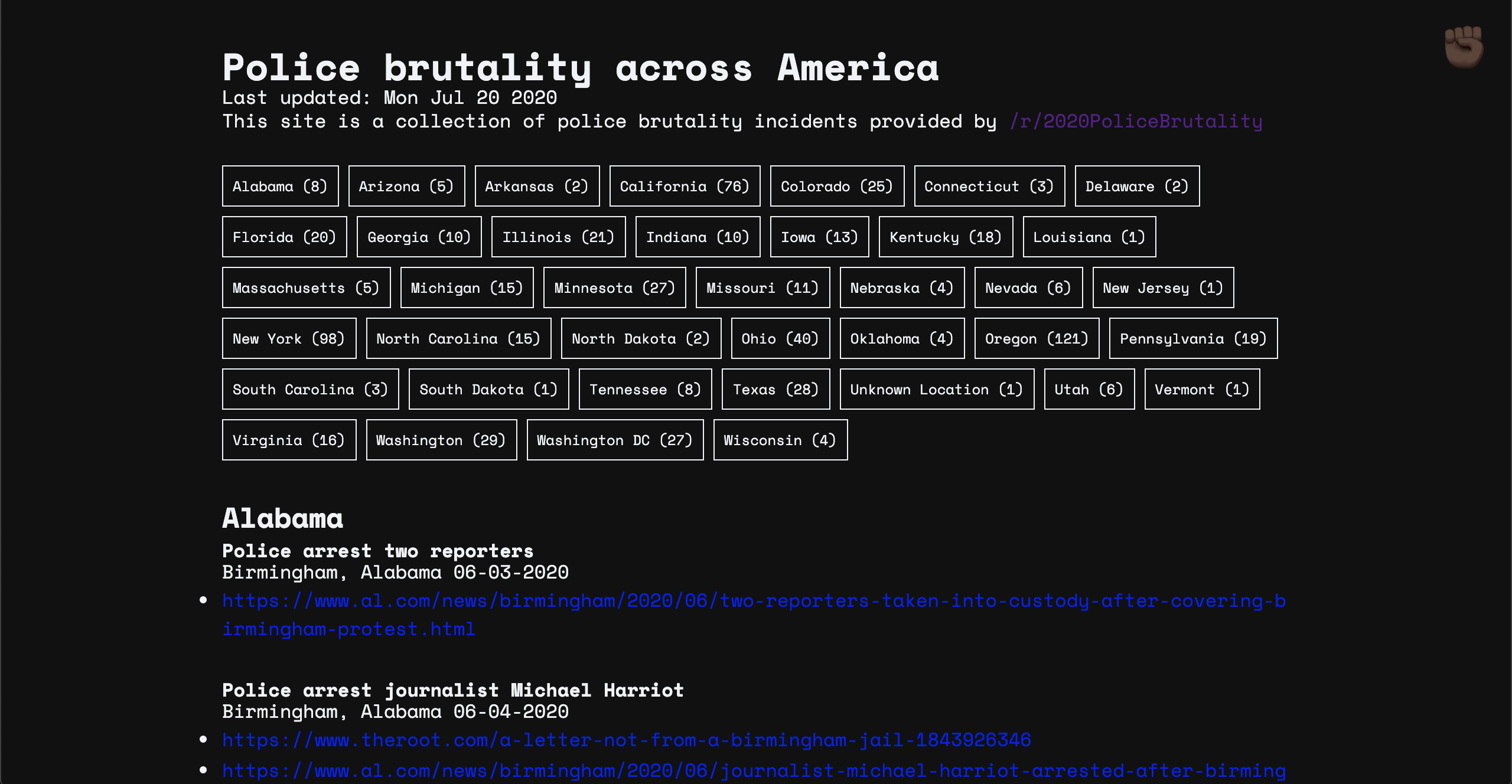 PoliceBrutality.today gallery image