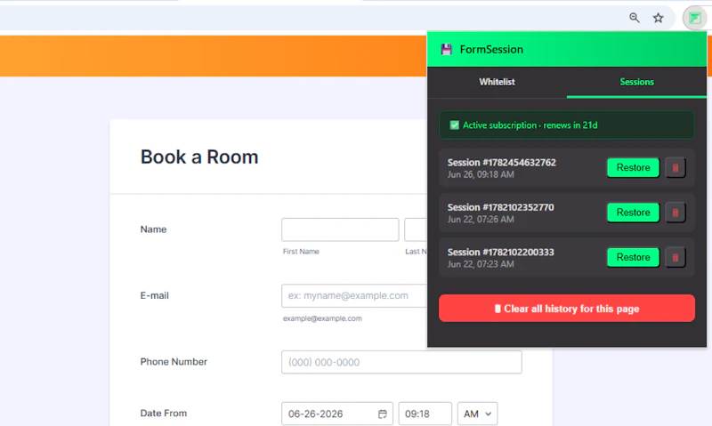 FormSession screenshot 3