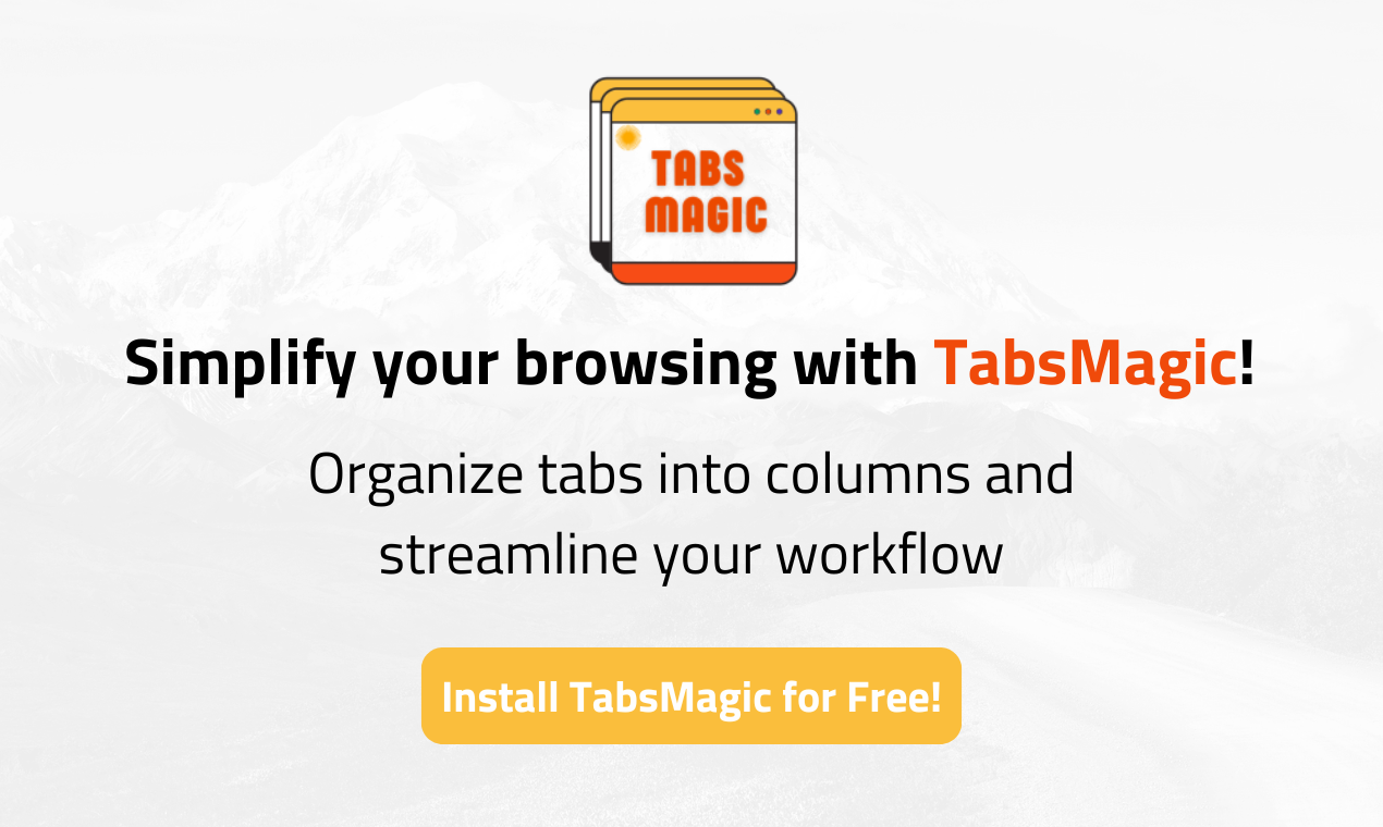 startuptile TabsMagic-Effortlessly manage and declutter your Chrome tabs with ease