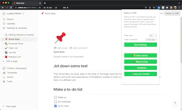 Notion to PDF gallery image
