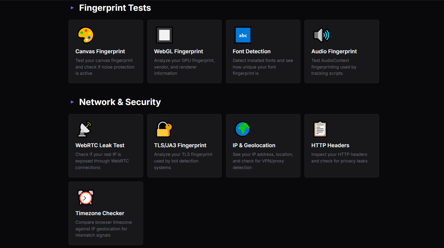 Anti-Detect - Screenshot 4 showing product features and functionality