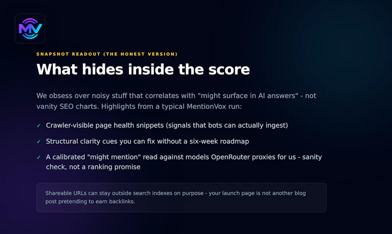 MentionVox - GEO checks for brands screenshot 3
