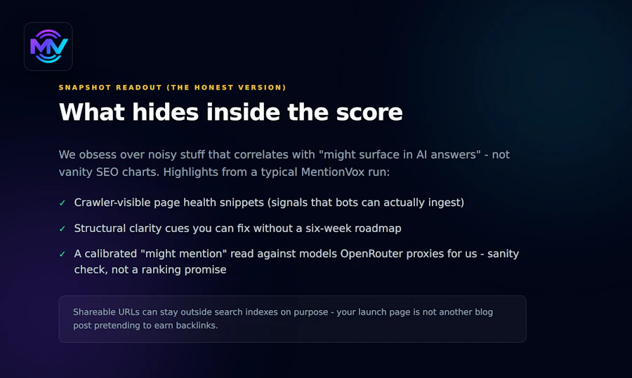 MentionVox - GEO checks for brands screenshot 4