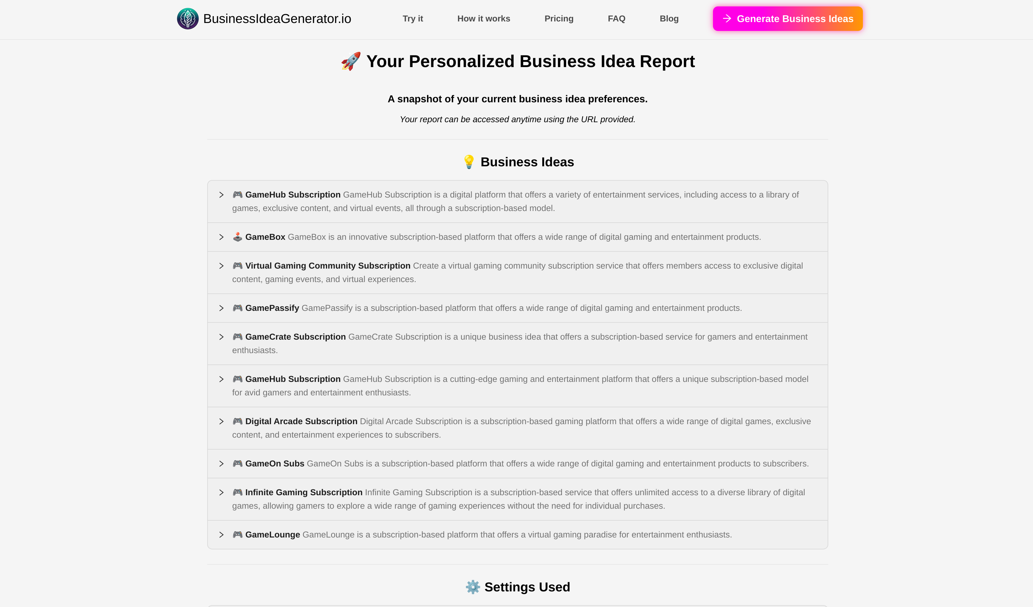 Business Idea Generator gallery image