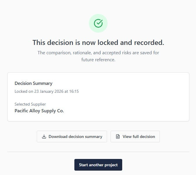 CommitFrame - Smart supplier decisions gallery image