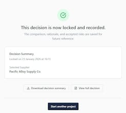 CommitFrame - Smart supplier decisions gallery image