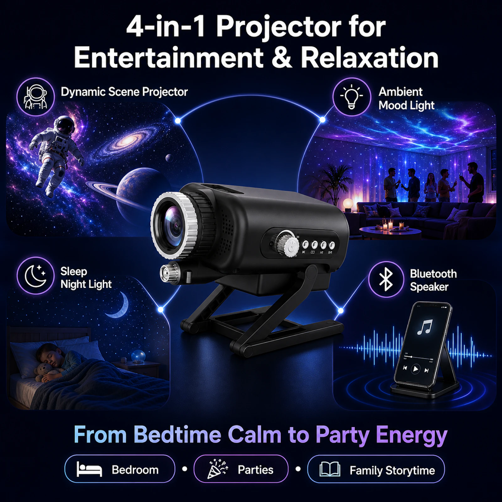FlyLily 3D Galaxy Projector screenshot 3