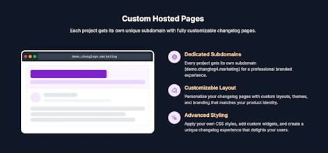 Changelog for Marketing gallery image