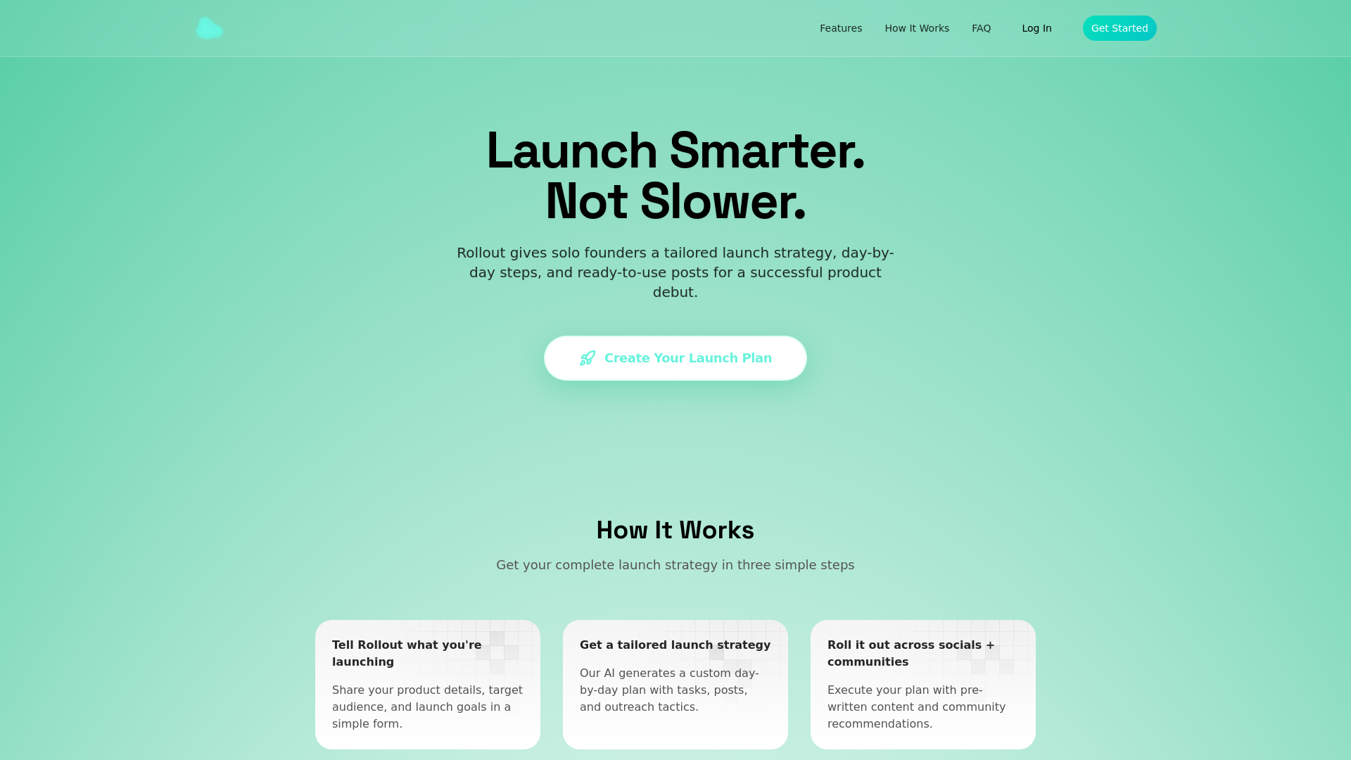 Rollout - Main product screenshot demonstrating key features and user interface