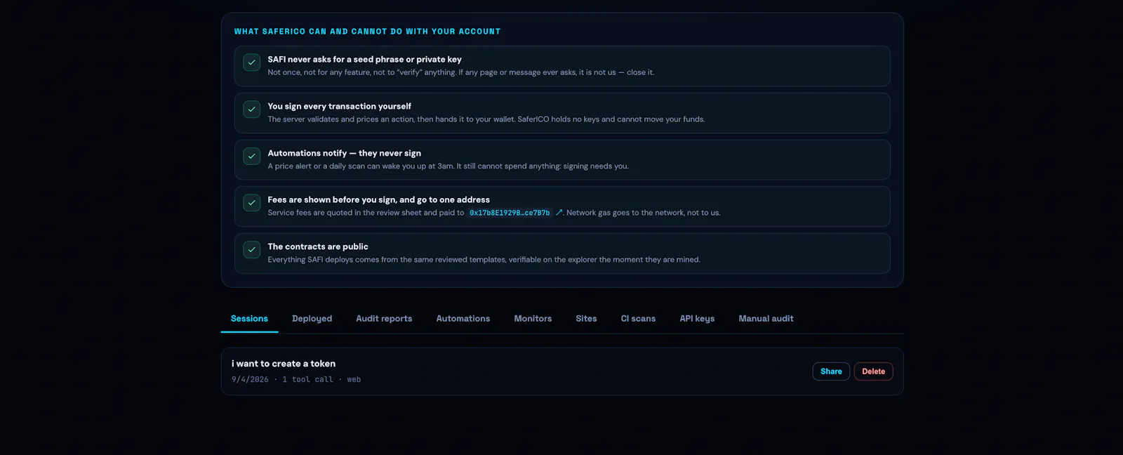 SaferICO screenshot 4