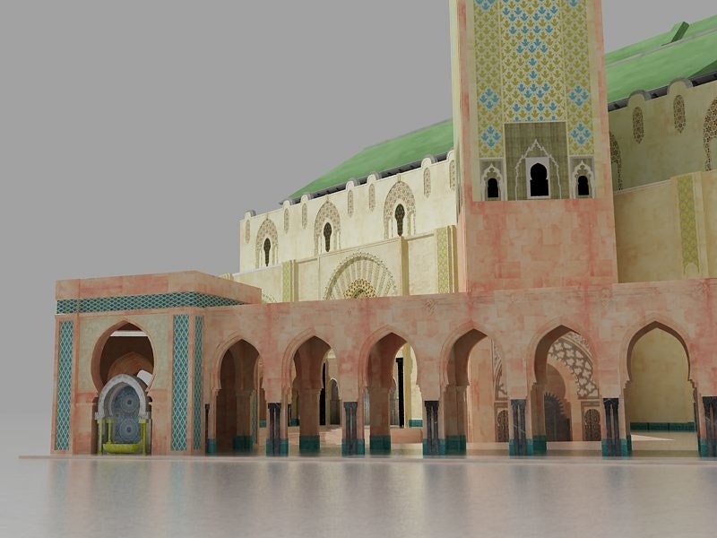 King Hasan II mosque 3d model gallery image