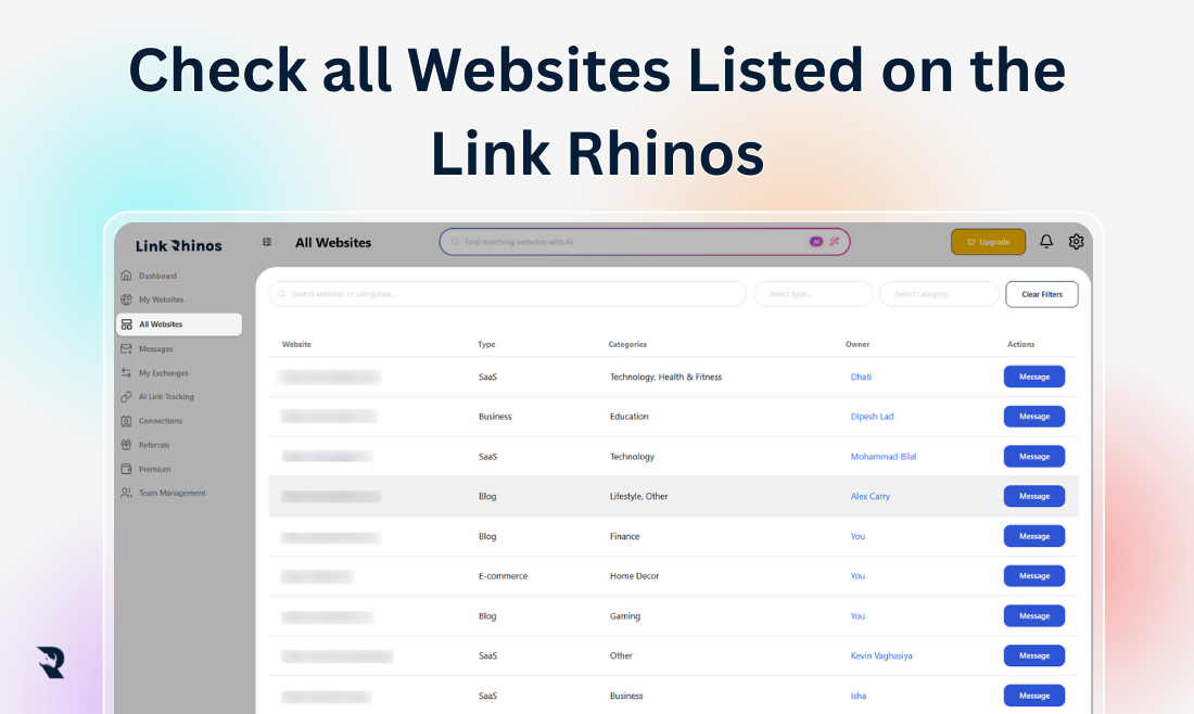 Link Rhinos - Screenshot 3 showing product features and functionality