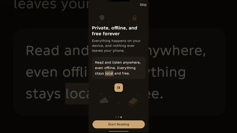 SnowReader screenshot 1 (video preview)