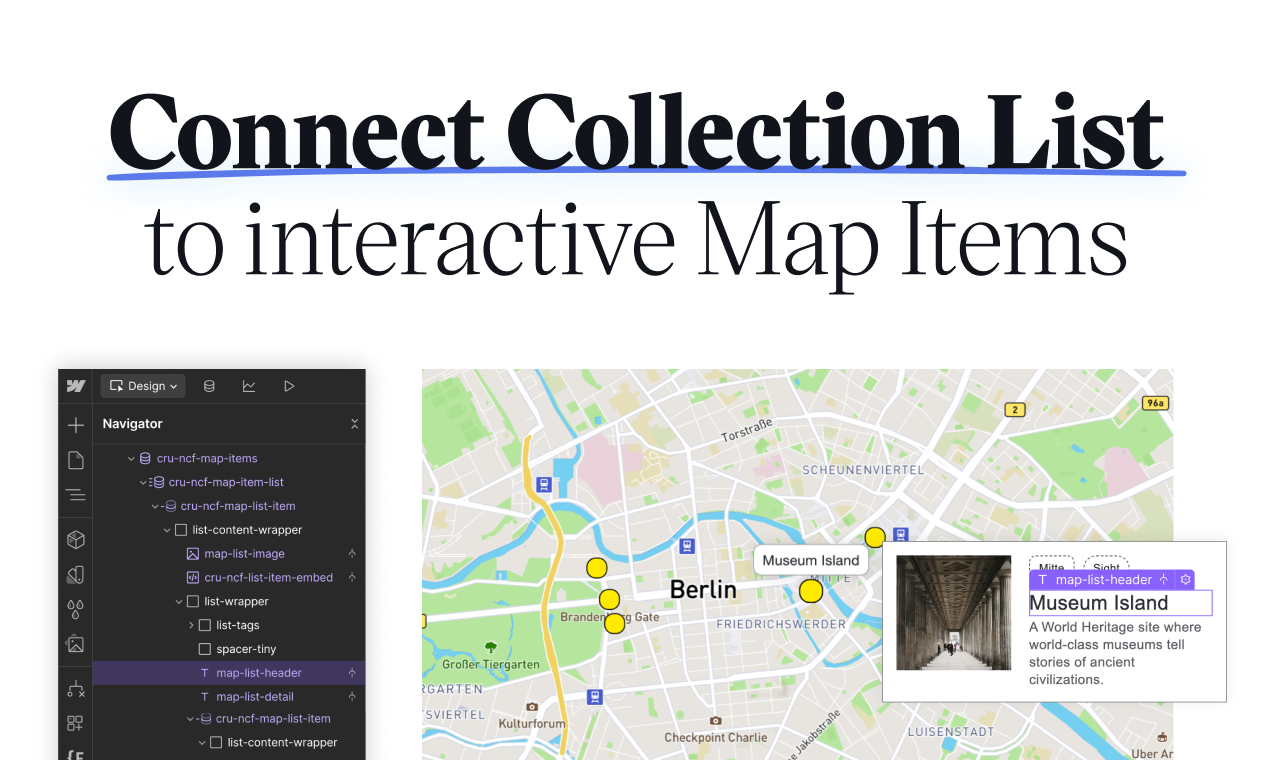 Dynamic Map for Webflow [Version 1.0] gallery image